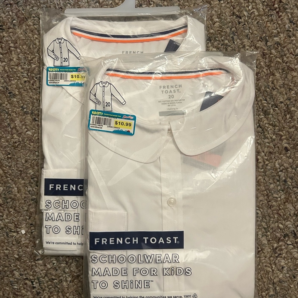 French Toast Classic White Polo Shirt